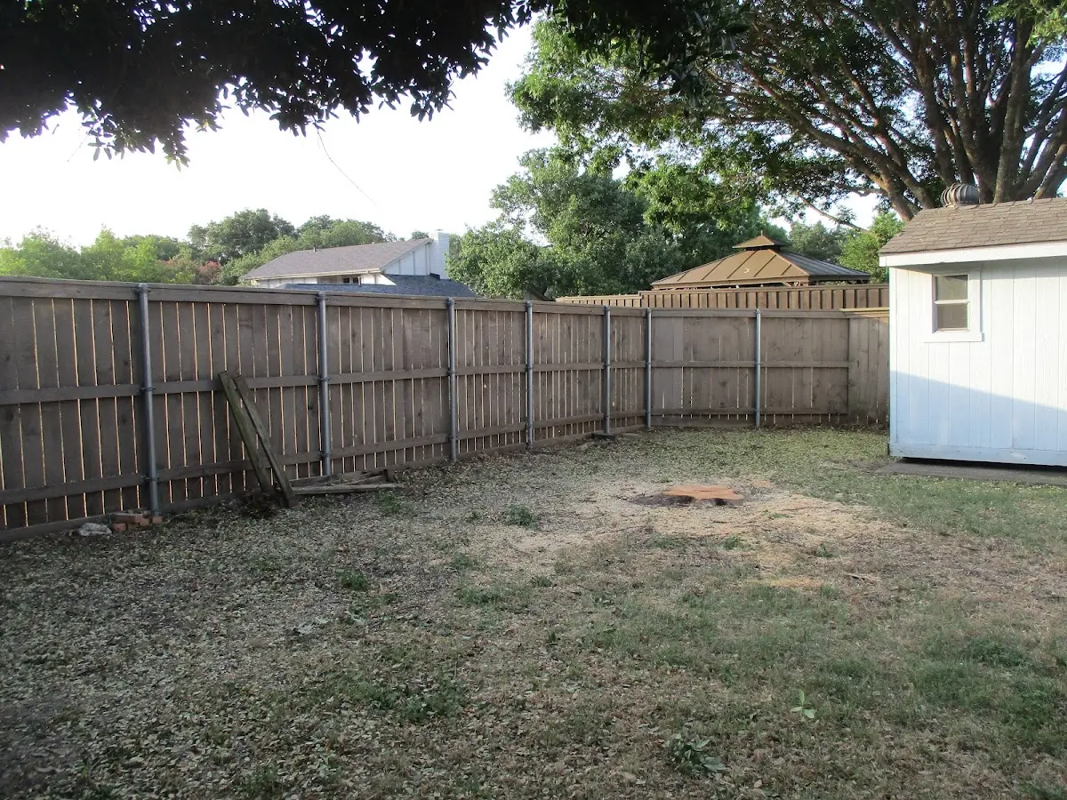 Cleared yard after professional tree removal in Bunkie